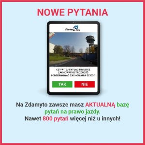 Nowe pytania testy na prawo jazdy
